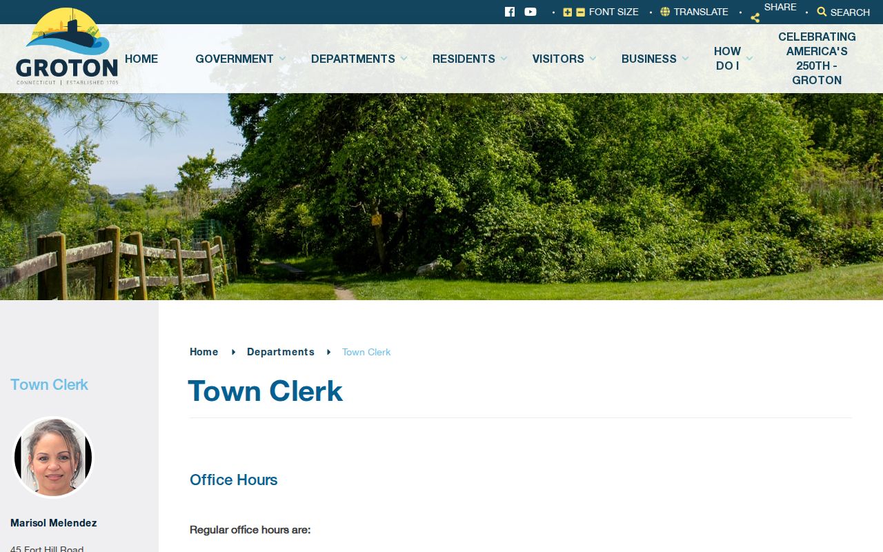 New London County clerk records Groton Town Clerk